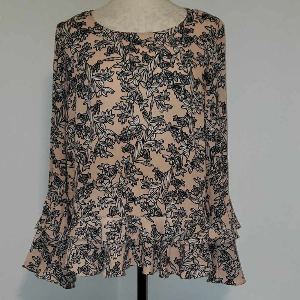 Worthington Bell Sleeve Blouse Size Large